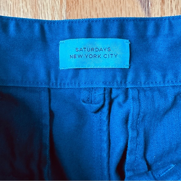 Saturdays NYC Men’s 32/31 Blue 5 Pocket Mid-rise Straight Leg Chino Pants - Picture 5 of 9